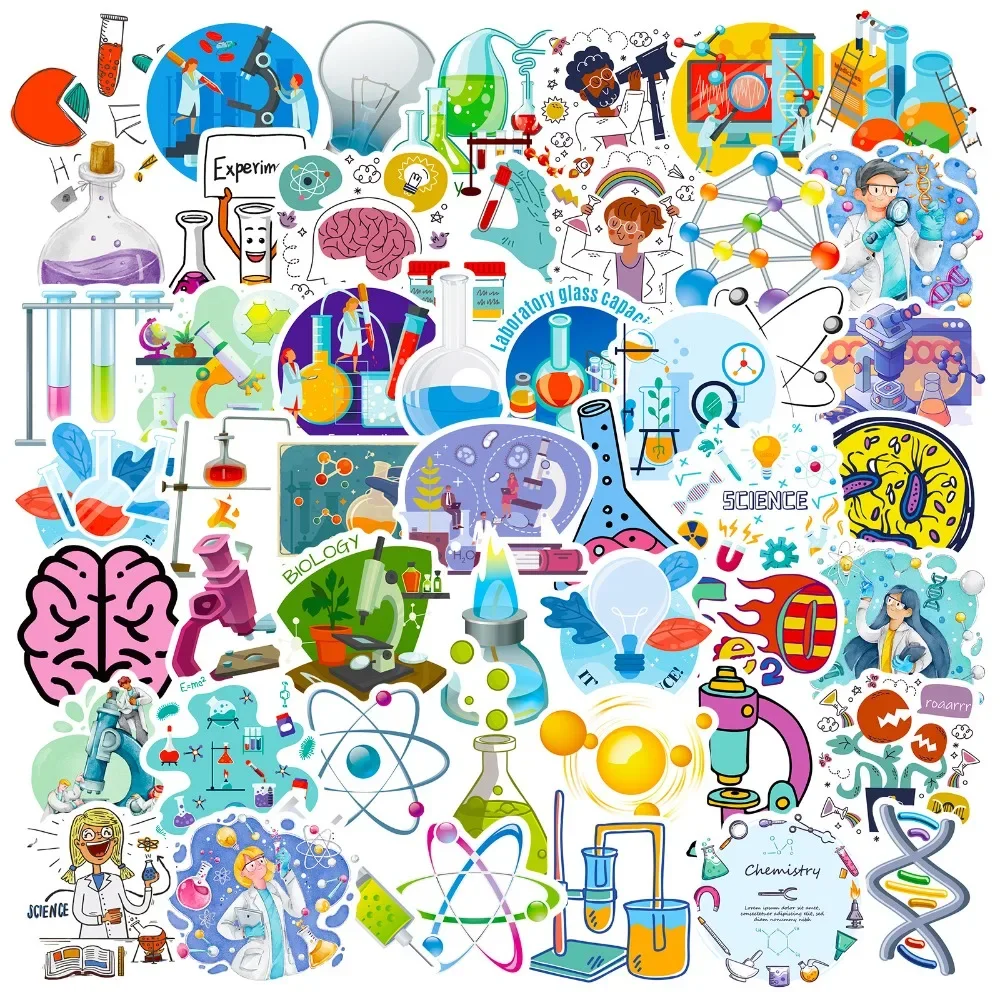50PCS Cartoon Science Lab Stic - Vintage Fashion Magazine ulasan dan harga