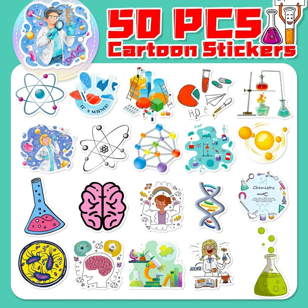 50PCS Cartoon Science Lab Stic - Vintage Fashion Magazine ulasan dan harga