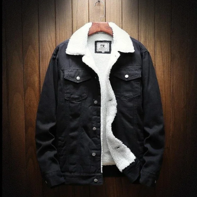 Denim Jackets Man Padding with - Patchwork Jean Jacket ulasan dan harga