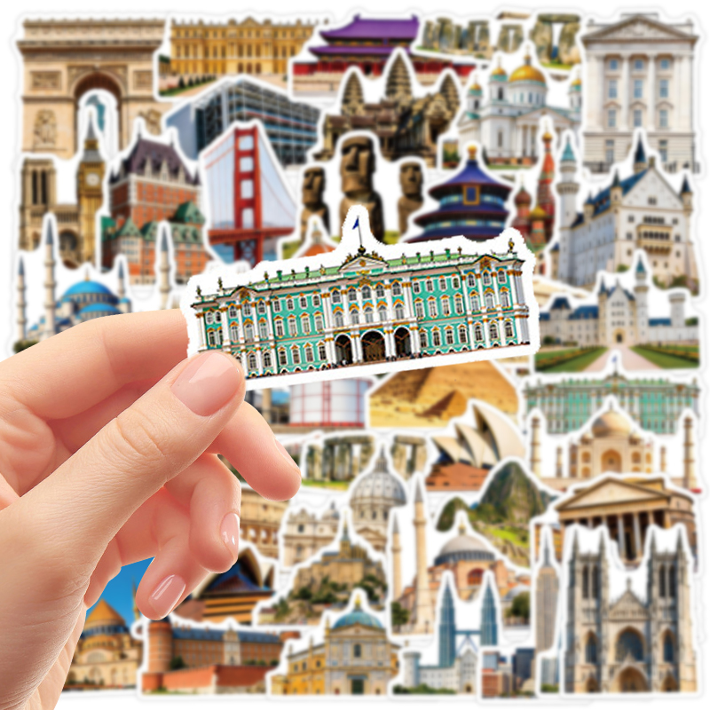 50PCS Famous City Landmark Tra - Vintage Fashion Magazine ulasan dan harga
