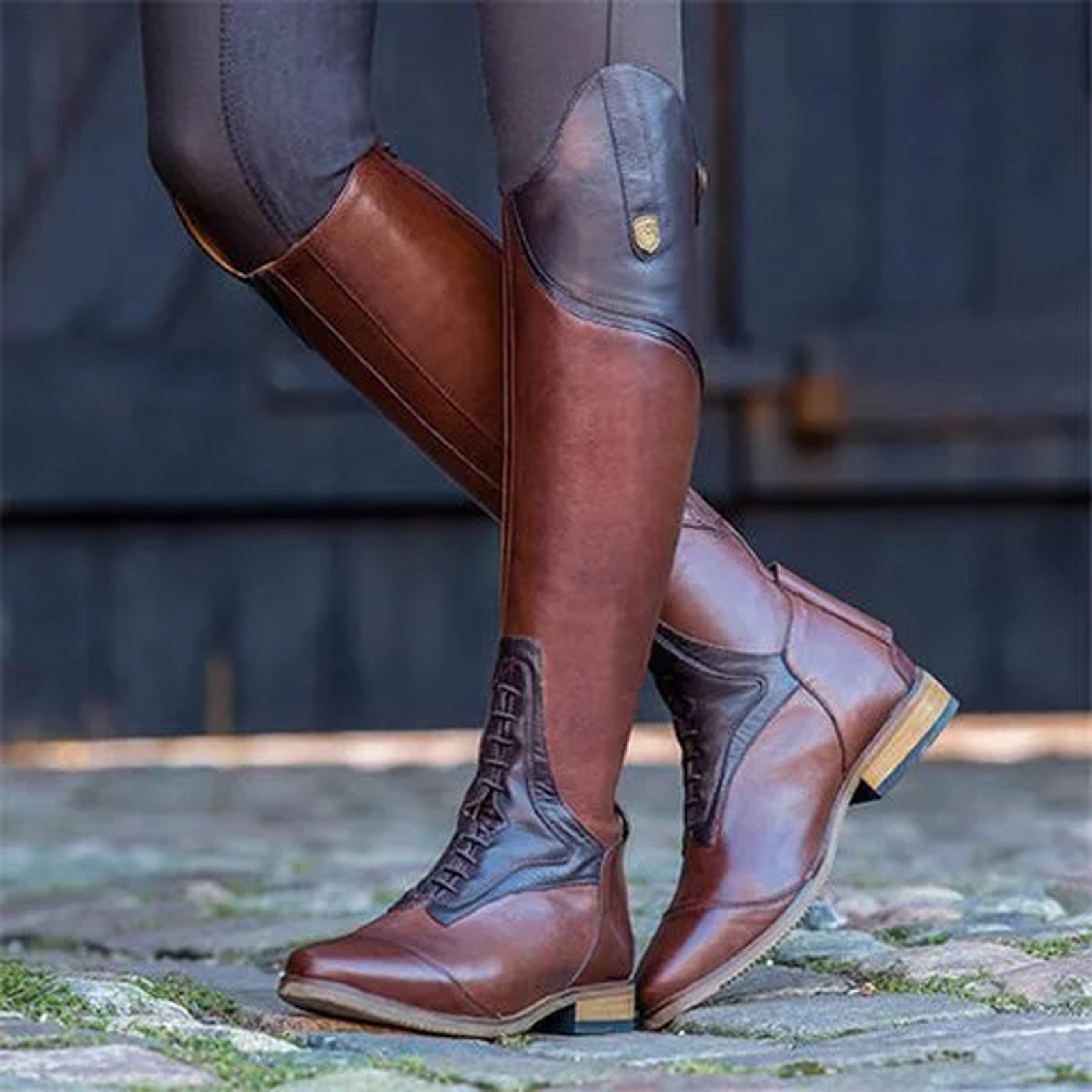 Knee High Boot Casual Boot Fas - Vintage Fashion Heels ulasan dan harga