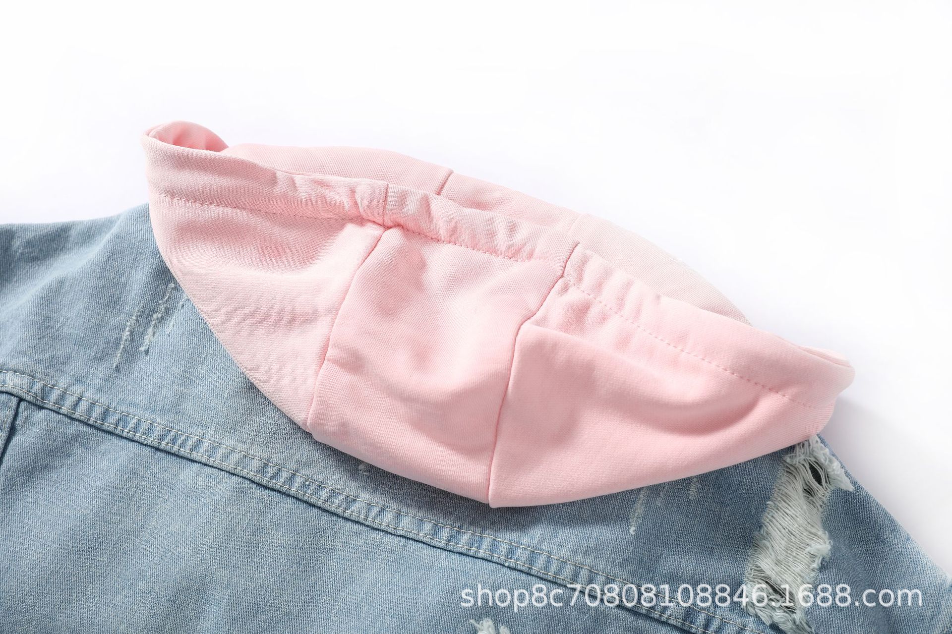 European Style Loose Hooded Pa - Patchwork Jean Jacket ulasan dan harga