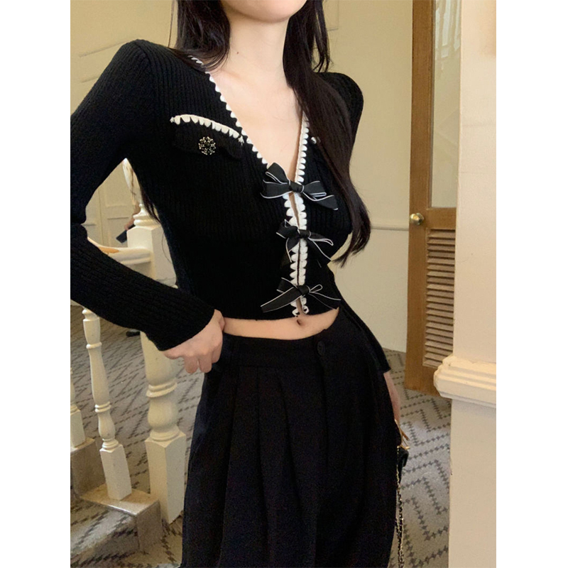 MEXZT Vintage Knitted Cardigan - Crop Cardigan Vintage ulasan dan harga
