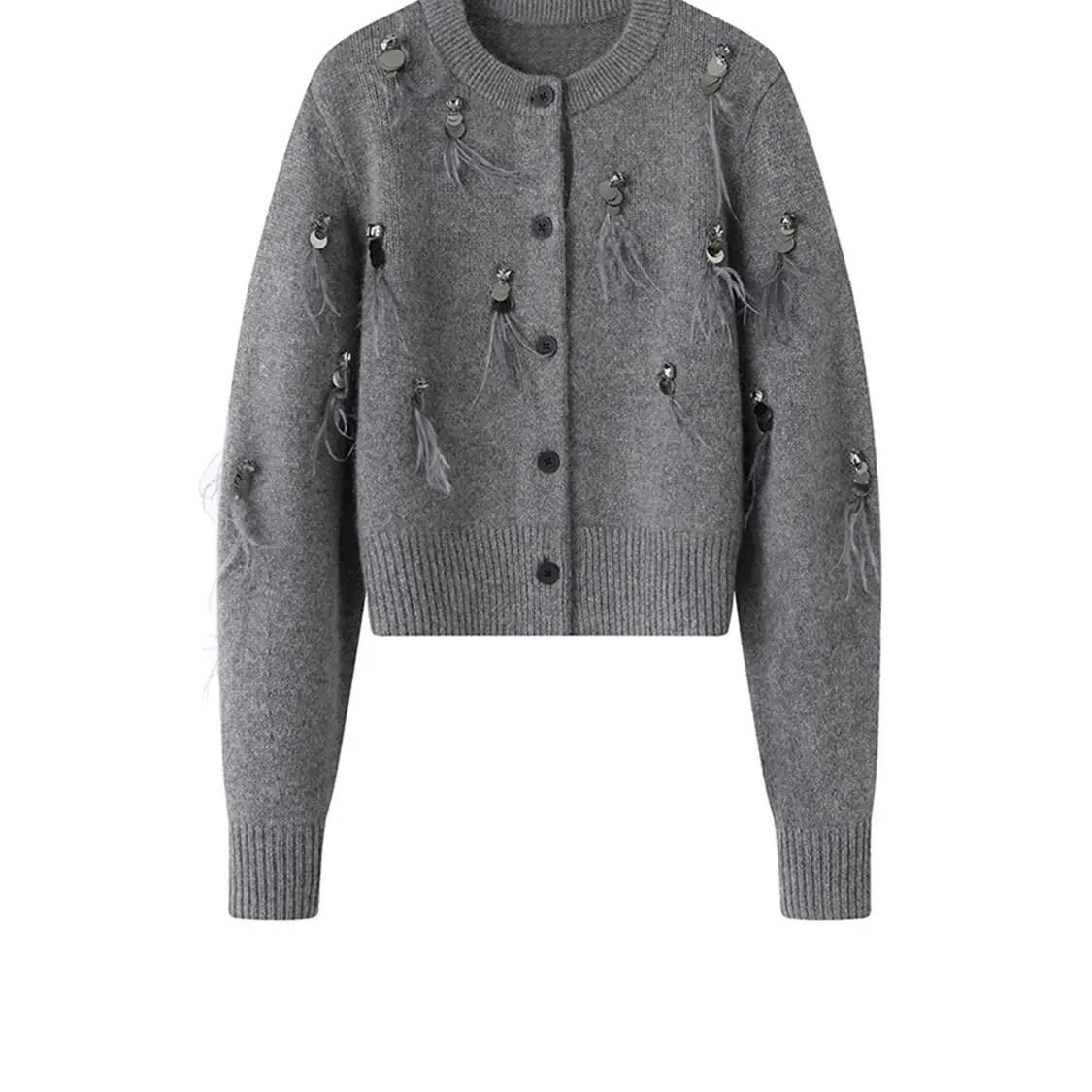 Autumn Winter Coat High-end Kn - Crop Cardigan Vintage ulasan dan harga