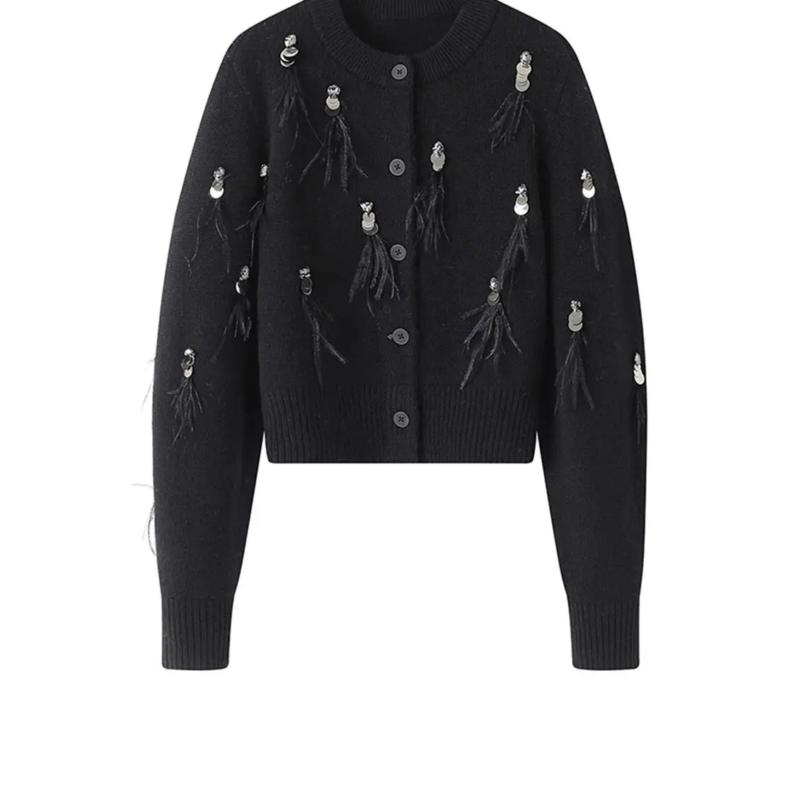 Autumn Winter Coat High-end Kn - Crop Cardigan Vintage ulasan dan harga