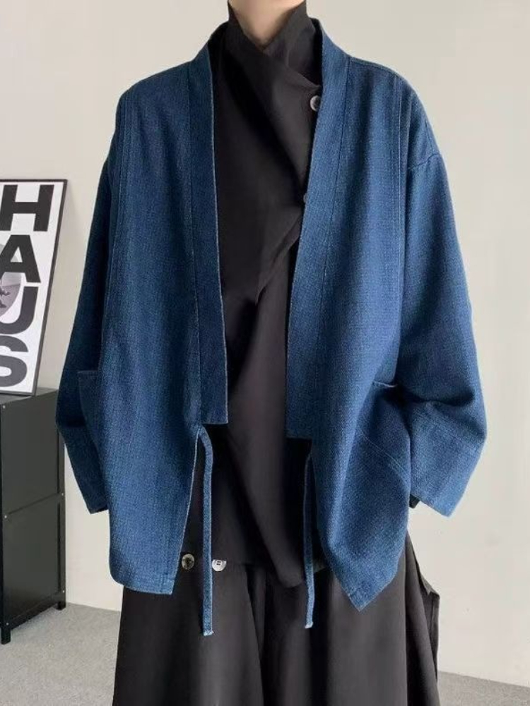 Vintage Japanese Style Denim C - Crop Cardigan Vintage ulasan dan harga