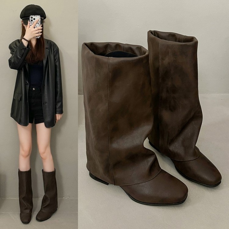 2026 New Square Head Vintage F - Vintage Fashion Heels ulasan dan harga