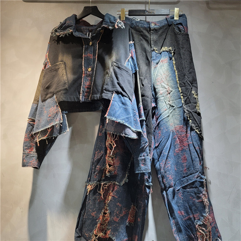 WTHT New Fashion Women's Patch - Patchwork Jean Jacket ulasan dan harga