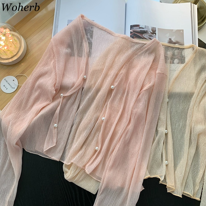 2026 Knitted Thin Sweater Card - Crop Cardigan Vintage ulasan dan harga